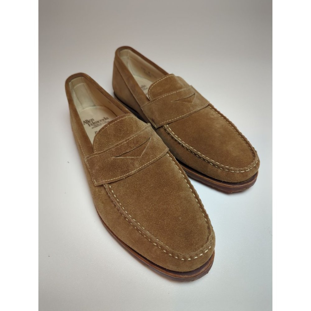 Allen Edmond Men's Parker Penny Loafers Tan Suede 11.5 M